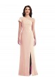 Buy Cap Sleeves One Shoulder Stretch Crepe Trumpet Formal Dress UK