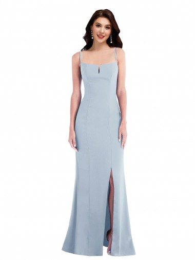 Buy Sleeveless Spaghetti Straps Stretch Crepe Trumpet Formal Dress UK