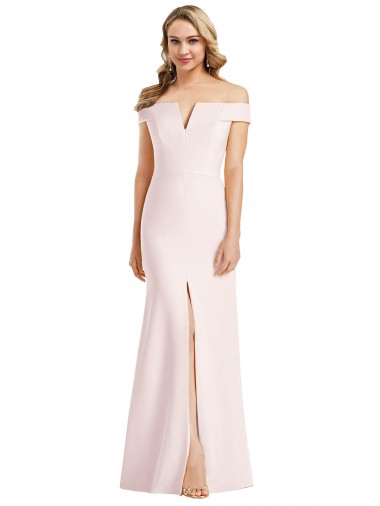 Buy Sleeveless Off the Shoulder Stretch Crepe Trumpet Formal Dresses UK